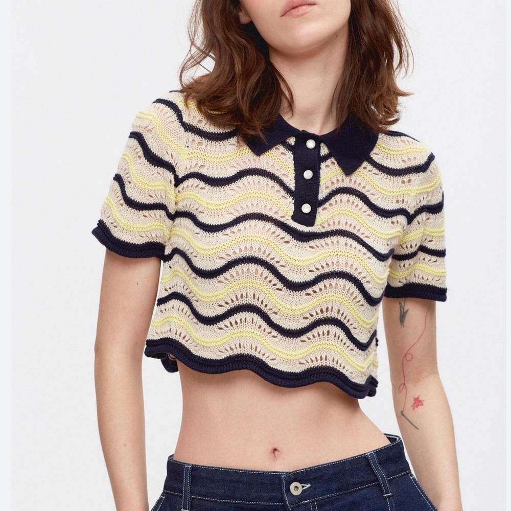 Kotn Sabah Polo Crop Top